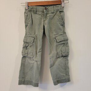 Lands End Green Cargo Pants Boys Size 4